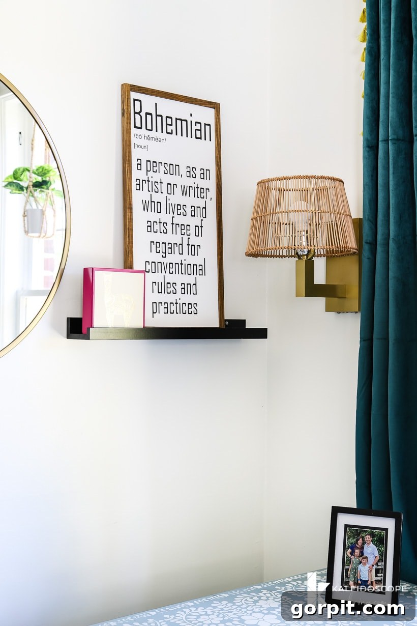 Home office makeover with a beautiful gallery wall