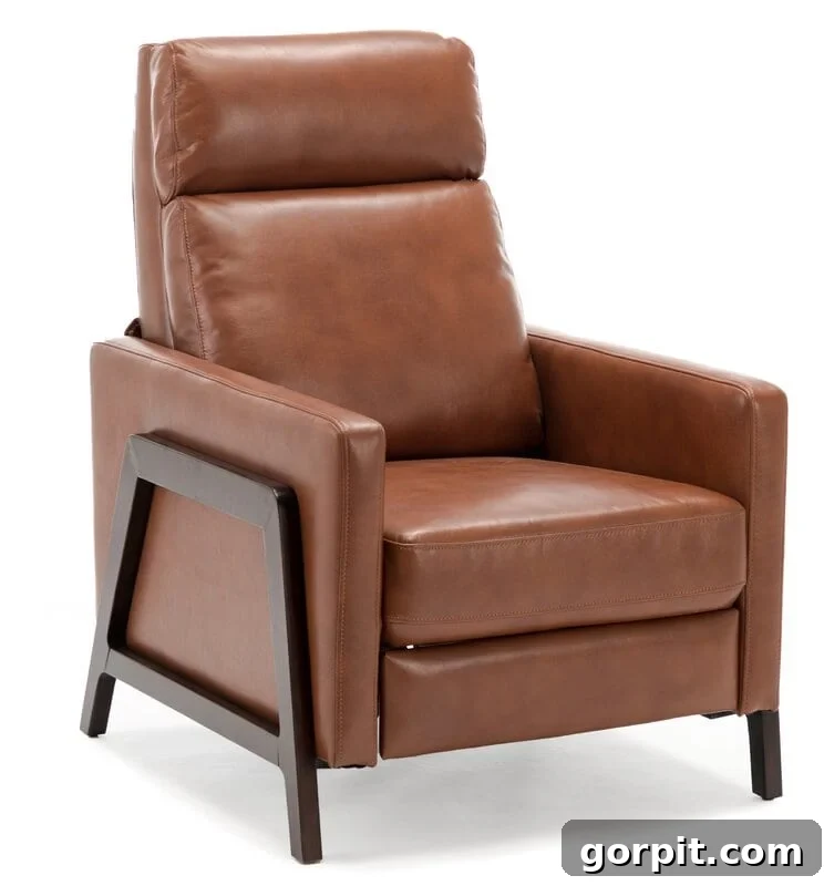 modern Vegan leather recliner chair