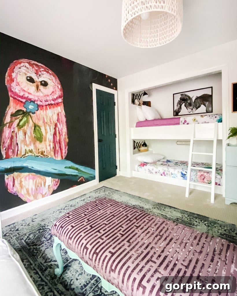 Palette of Our Home: An Artful Journey 3 colorful mural in girls room