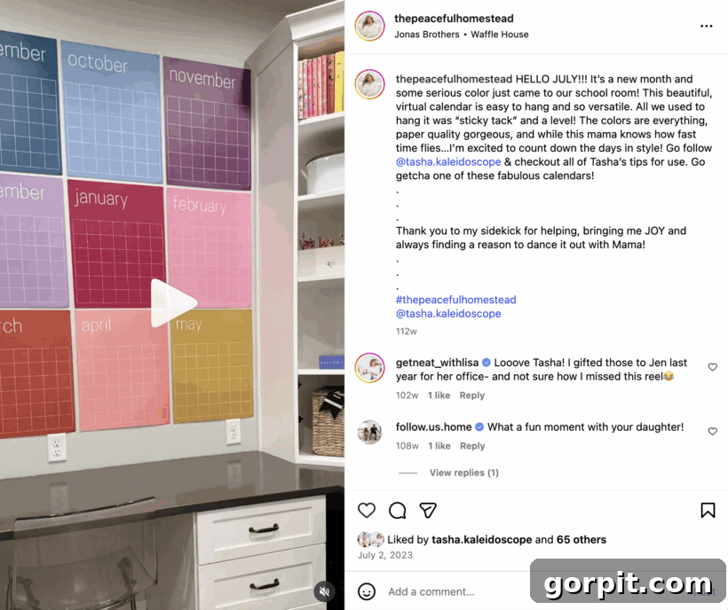 Streamline Your Homeschool: Genius Organization Strategies 5 A large, reusable rainbow wall calendar displayed in a homeschool room, used to track daily lesson plans and activities.