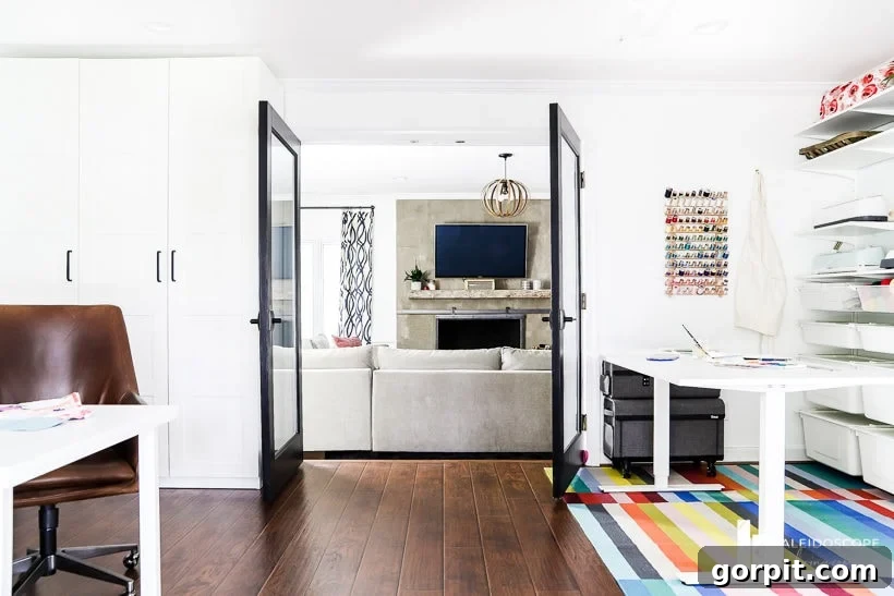 door from office into family room