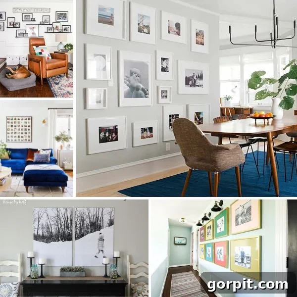 Stylish family photo wall ideas that look like art