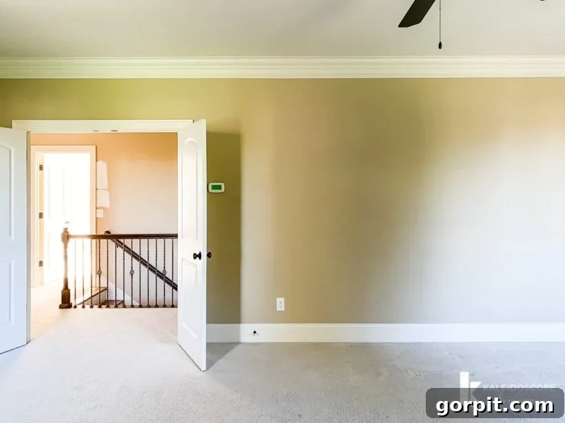 Another view of the bonus room, emphasizing its large footprint.