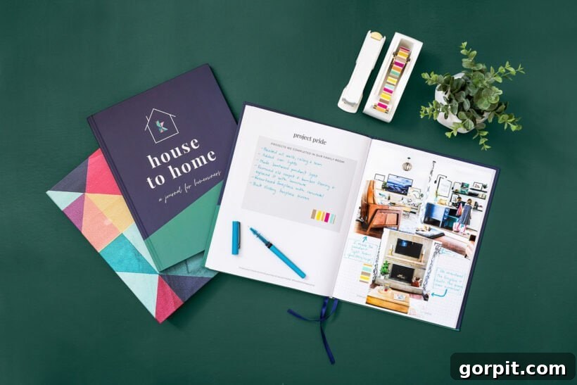 Your Definitive Home Management Journal 2 House to Home: A Journal for Homeowners, capturing memories and transformations