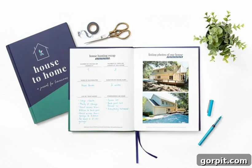 Your Definitive Home Management Journal 3 Inside House to Home journal: documenting home memories and changes