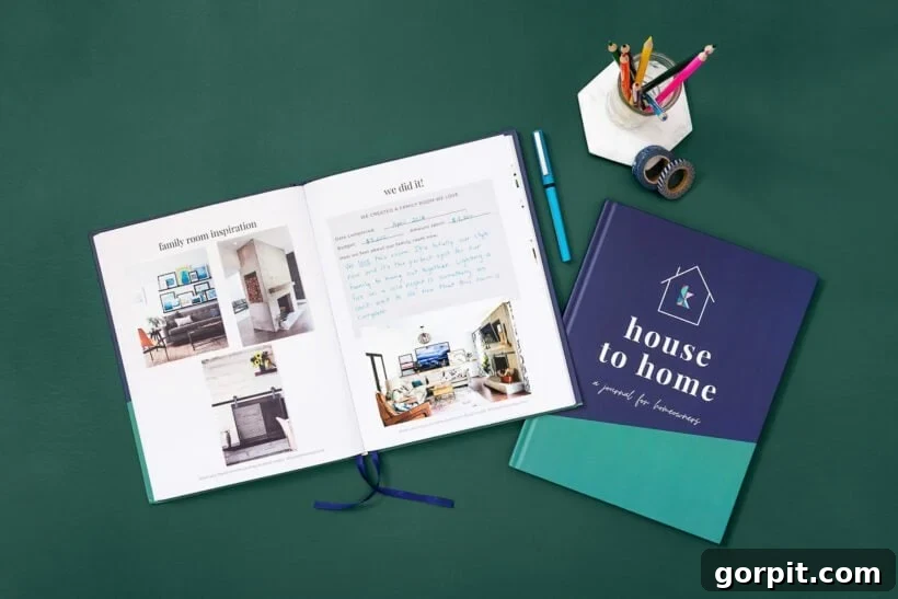 Your Definitive Home Management Journal 7 House to Home Journal, ideal housewarming gift for new homeowners