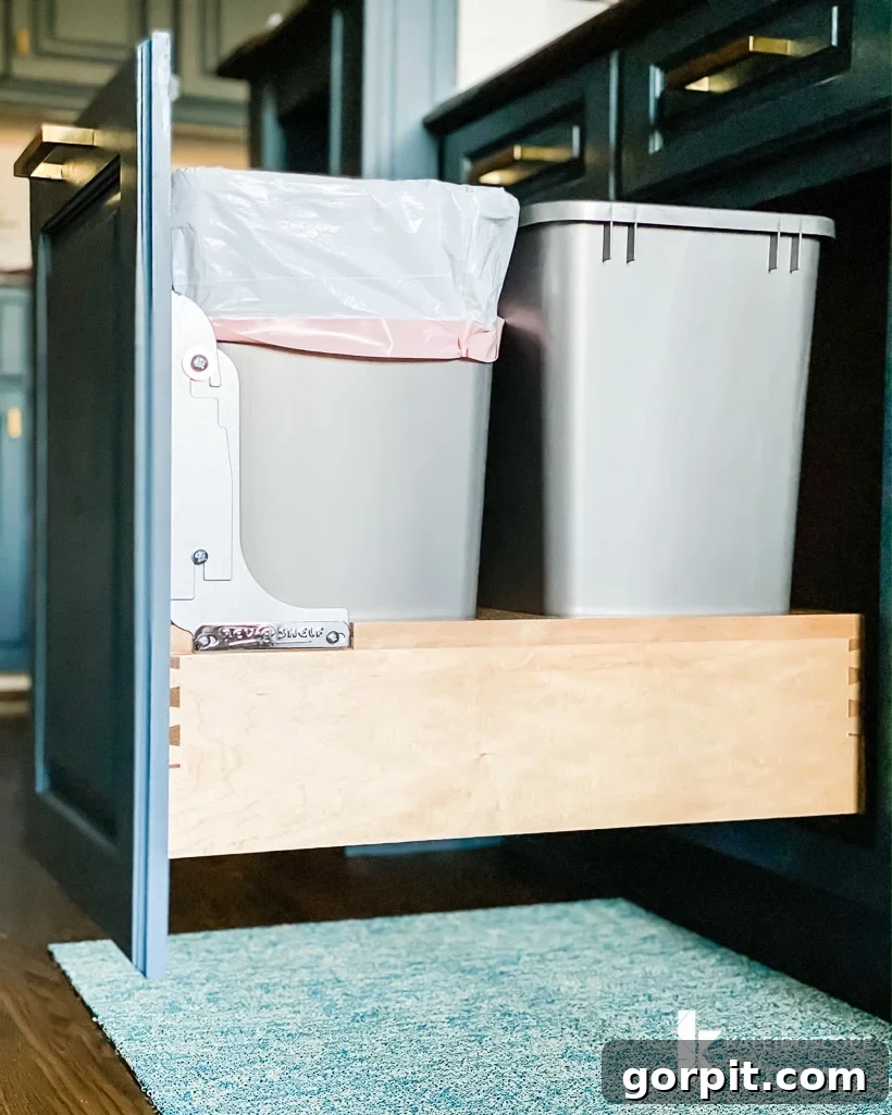 Rev-a-shelf trash can pull out with rev-a-motion