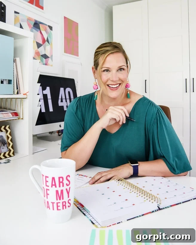 Tasha Agruso of Kaleidoscope Living at desk