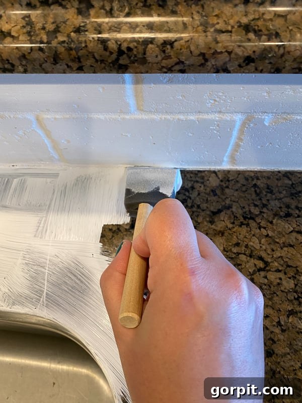 countertop paint- DIY painted countertops with white primer