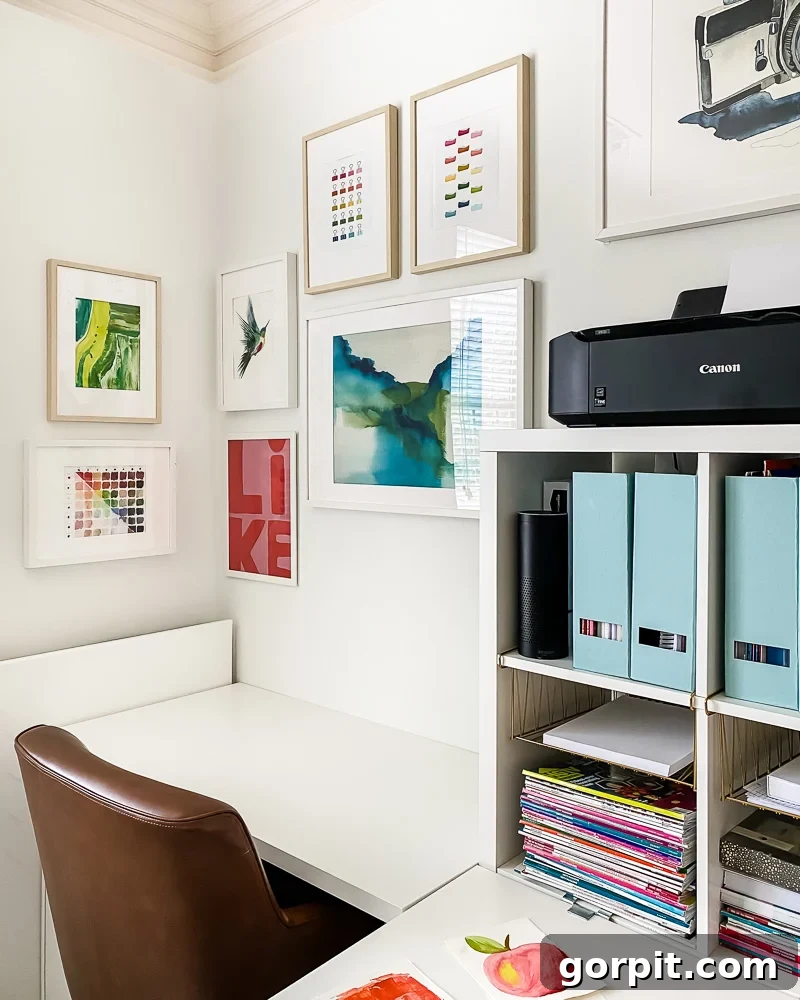 Harmonious Hues: A Journey Through Our Vibrant Art Collection 14 colorful office gallery wall