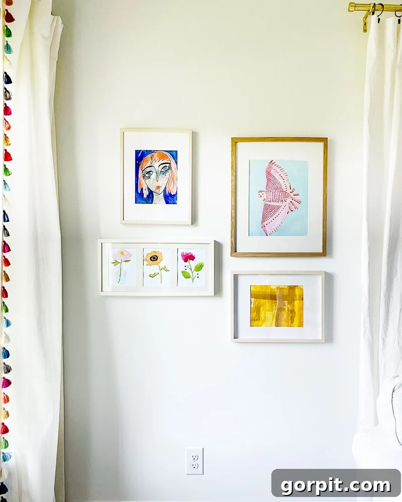 Harmonious Hues: A Journey Through Our Vibrant Art Collection 19 colorful art in girl's room