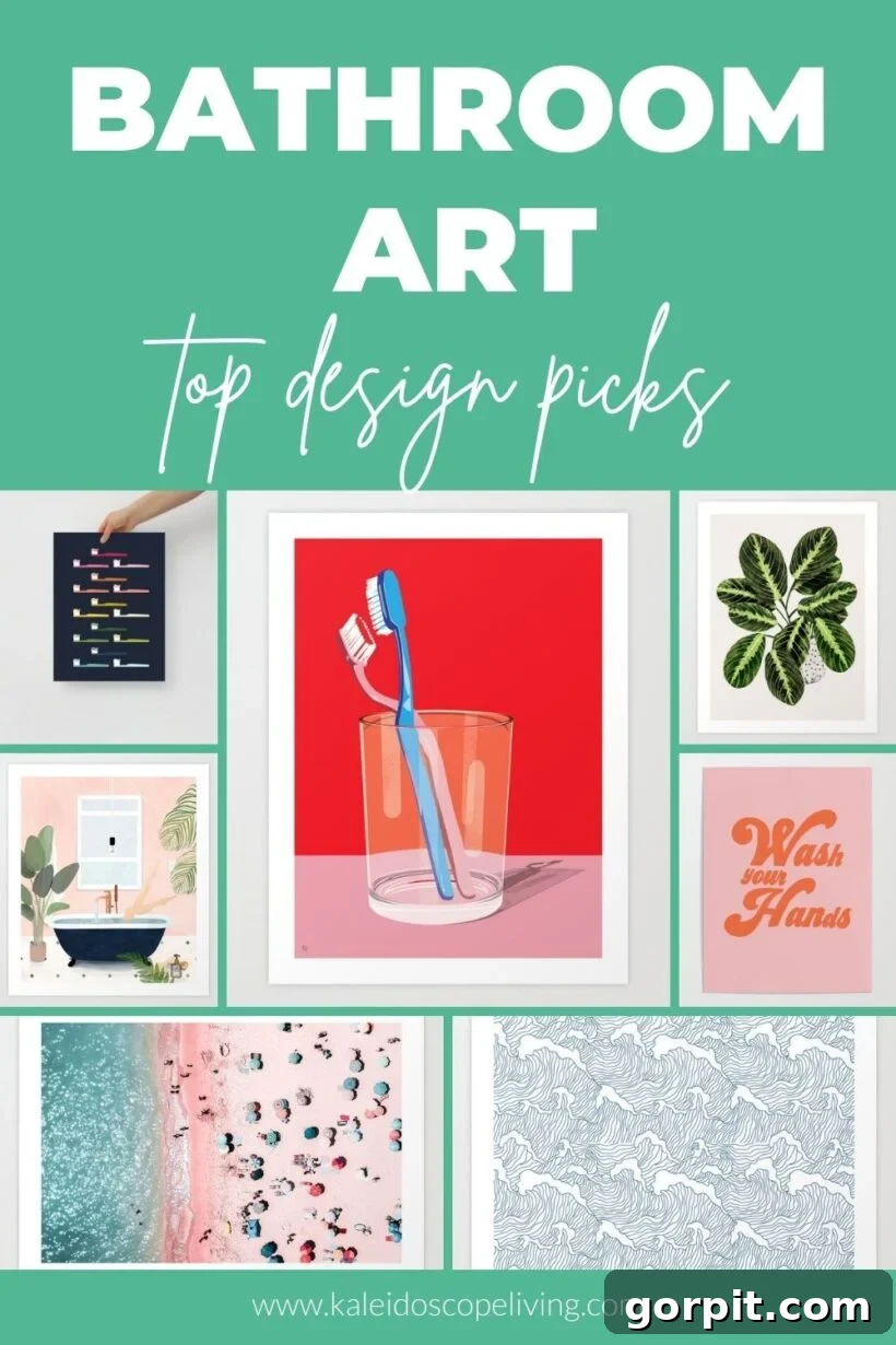 Curated Art for Modern Bathrooms 2 Bathroom decorated with art