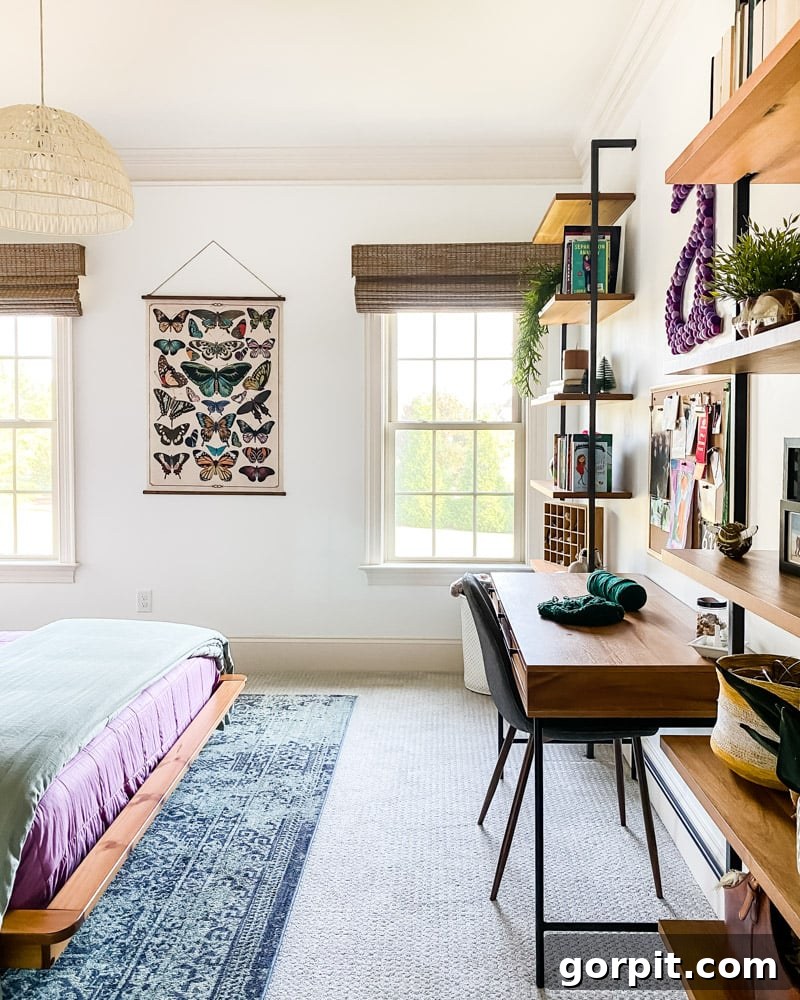 Avery's Mid-Century Modern Bedroom Transformation 6 girl's mid-century modern room