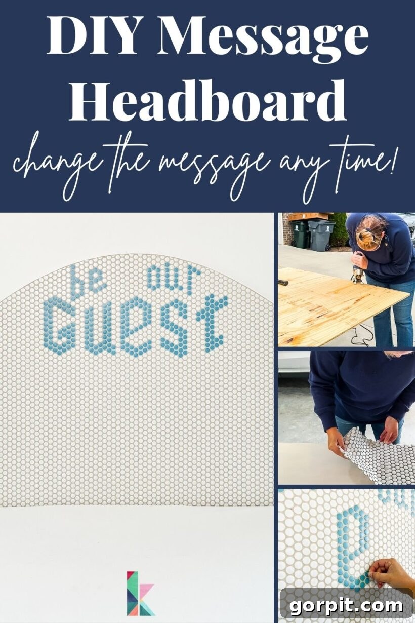 Personalized Message Headboard: Build Your Own 2 DIY Customizable Penny Tile Headboard