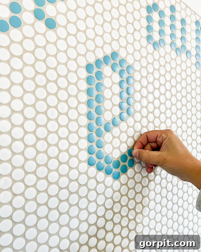 Personalized Message Headboard: Build Your Own 17 Adding custom messages to the headboard using vinyl circle stickers