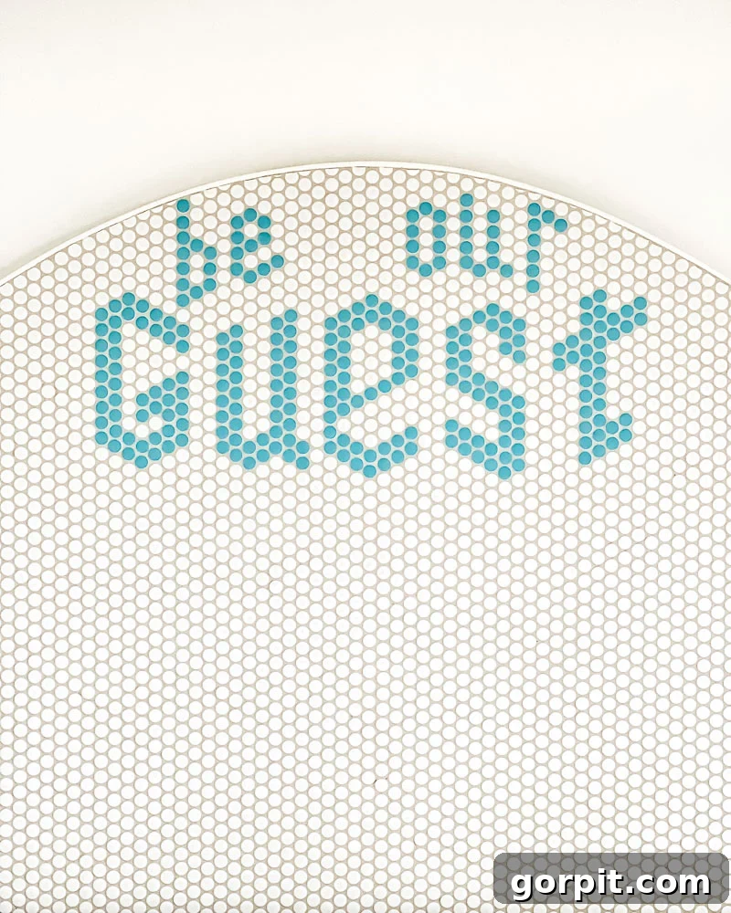 Personalized Message Headboard: Build Your Own 18 Completed DIY headboard with custom message 'Be Our Guest' in a styled guest room