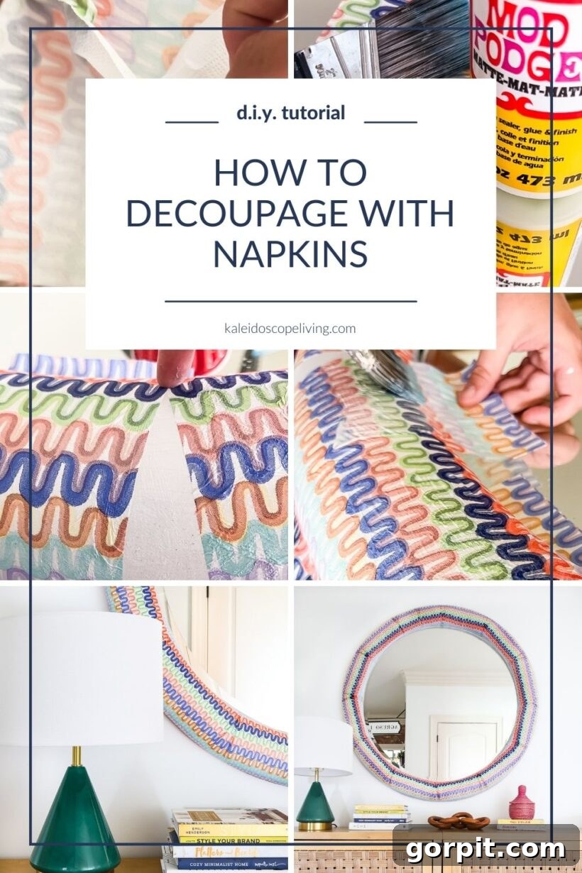 Learn how to decoupage with napkins to add vibrant color and pattern to various surfaces