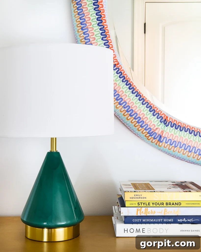 Stunning colorful decoupaged mirror, a unique DIY home decor piece