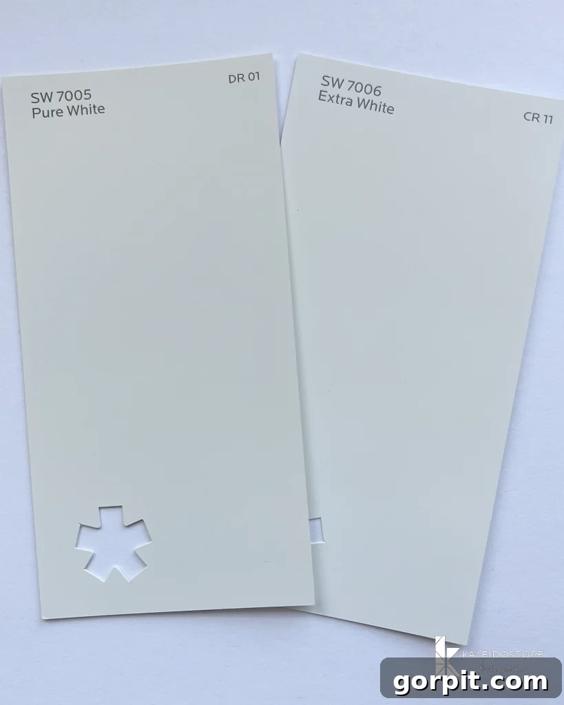 pure white vs. extra white