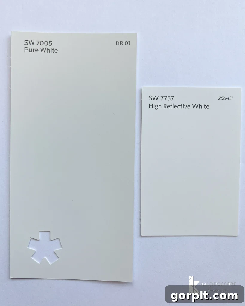 pure white vs. high reflective white