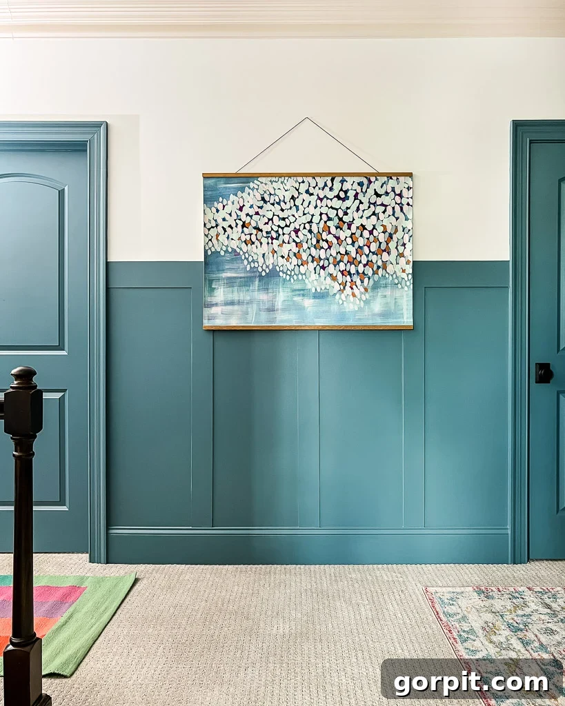 Effortless Board and Batten Accent Wall Transformation 6 DIY board and batten in hallway