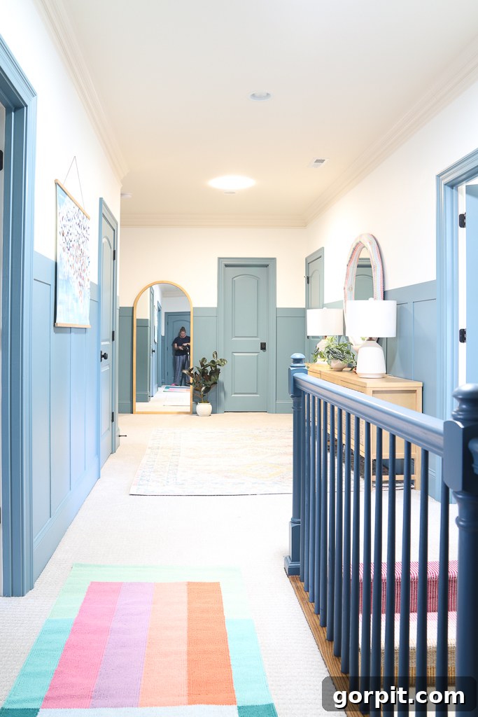 Hallway after Velux Sun Tunnels, overexposed with old settings