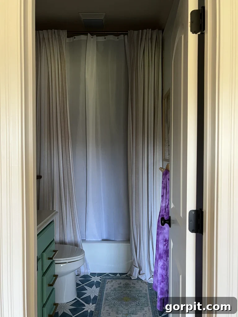 interior bathroom before installation of Velux sun tunnels