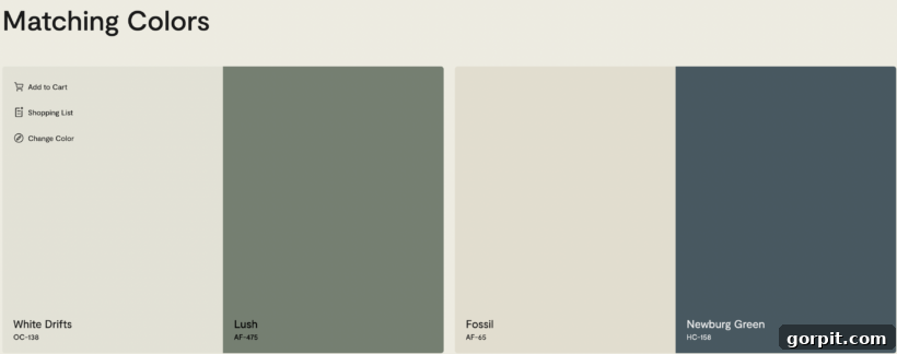 Benjamin Moore Swiss Coffee Your Guide to the Perfect Hue 4 Benjamin Moore Swiss Coffee suggested matching paint colors with earthy tones