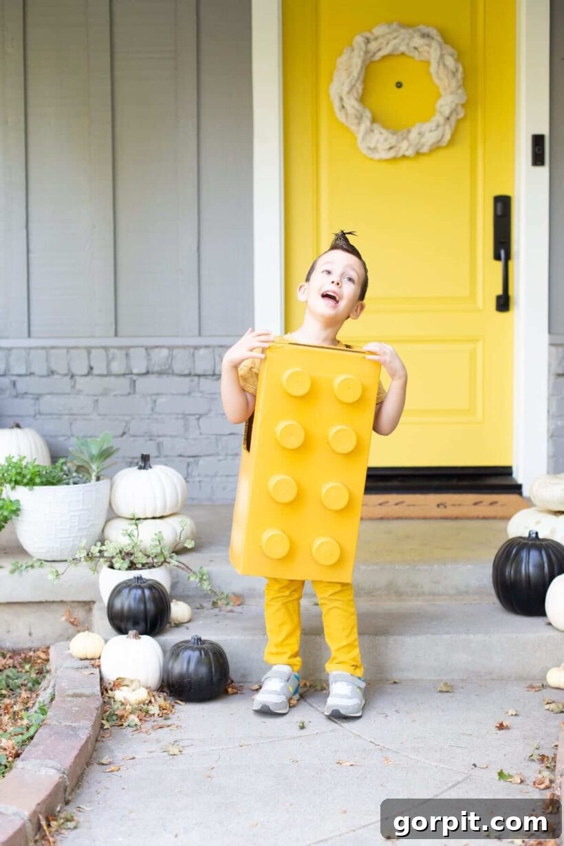 Adorable Homemade Costumes for Little Trick-or-Treaters 15 DIY lego costume