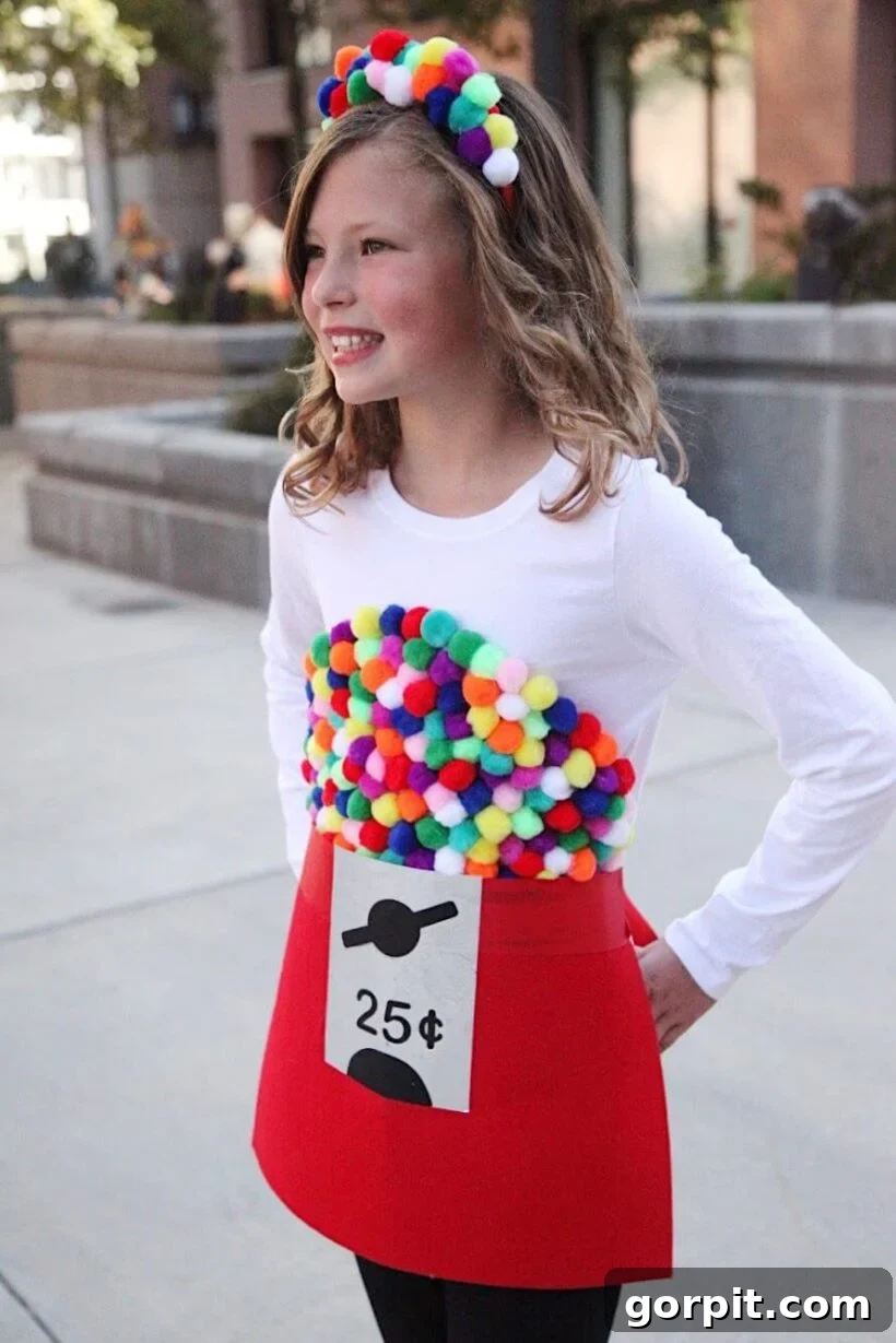 Adorable Homemade Costumes for Little Trick-or-Treaters 19 DIY gum ball machine costume