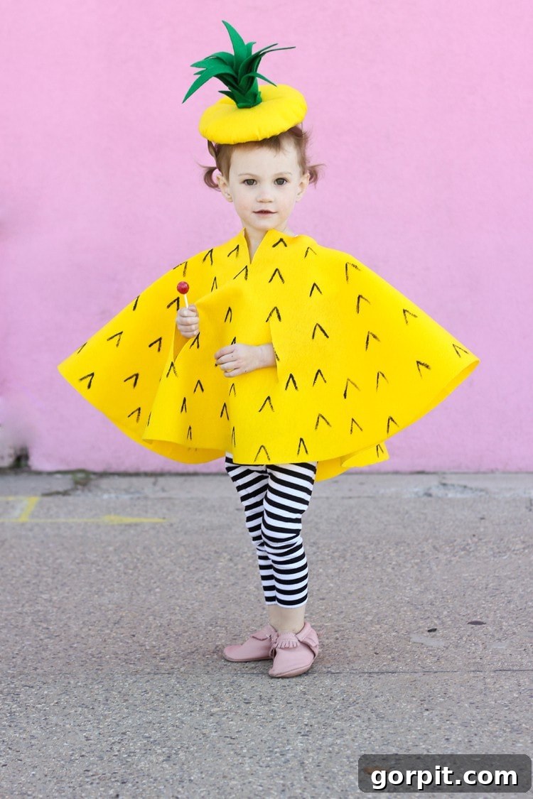 Adorable Homemade Costumes for Little Trick-or-Treaters 20 DIY pineapple costume