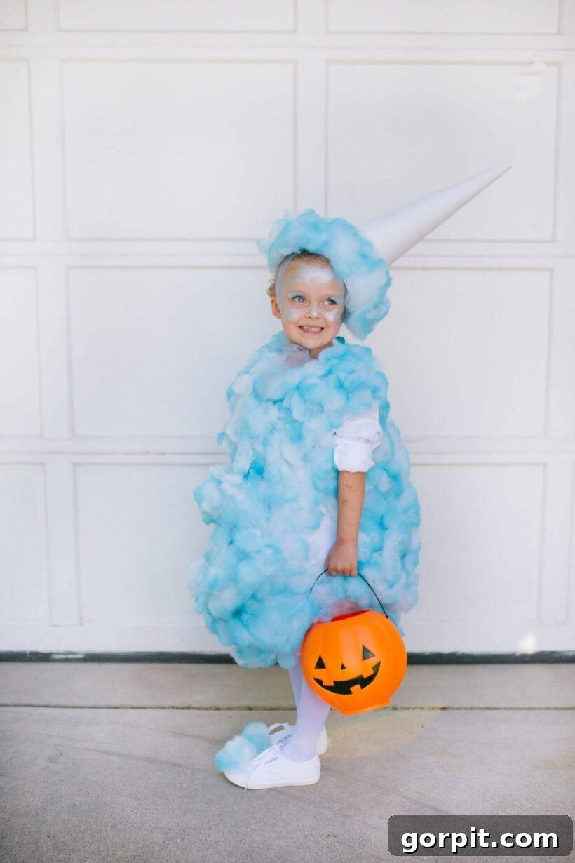 Adorable Homemade Costumes for Little Trick-or-Treaters 4 diy cotton candy costume