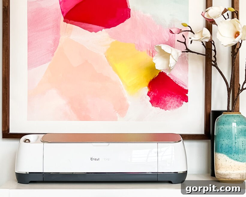 Cricut Maker machine in a crafting setting, highlighting its advanced capabilities.