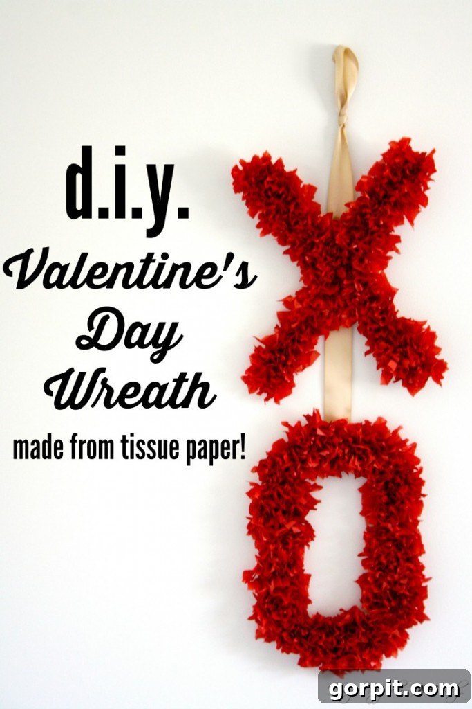 Learn to make a beautiful, fluffy DIY Valentine's Day wreath with tissue paper. This easy craft tutorial will guide you step-by-step to create stunning decor.