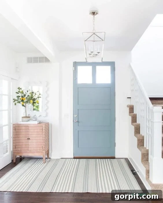 blue gray front door