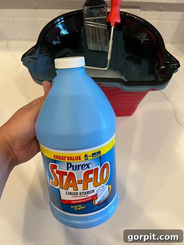 liquid starch used to make any wallpaper removable and renter friendly