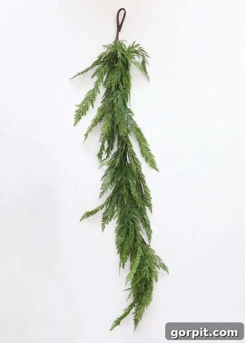 afloral real touch cedar holiday greens garland