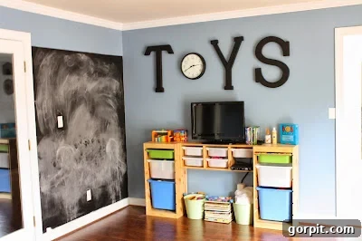 Bright and Organized Kids Playroom