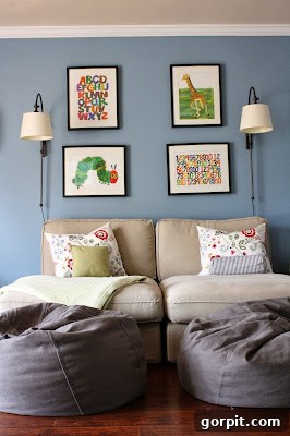 Children's Playroom with Colorful Accents