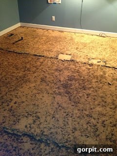 Carpet Removal - Messy Renovation Process