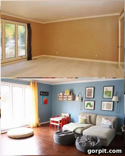 Living Room to Playroom Transformation