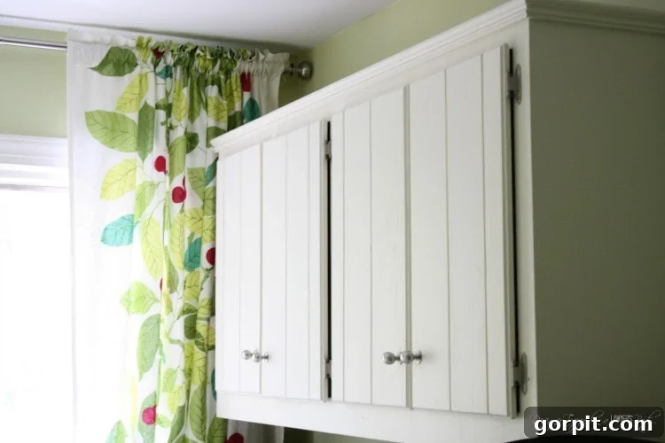 Detailed view of the renovated laundry room, highlighting decor.