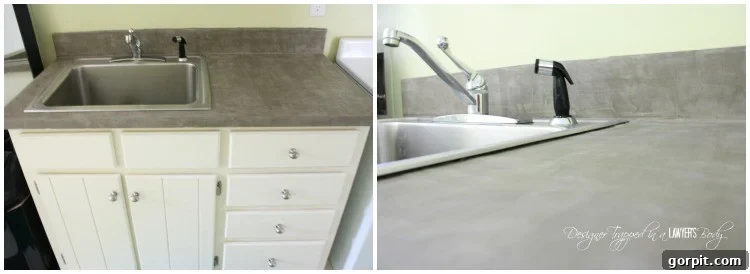 Another perspective of the transformed laundry room showcasing painted details.