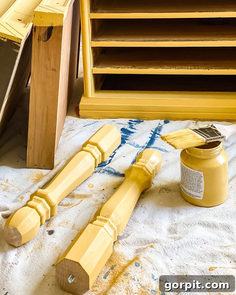 Best paint for wood furniture: Fusion Mineral Paint used on a stylish bedside table, showcasing a durable and beautiful finish.