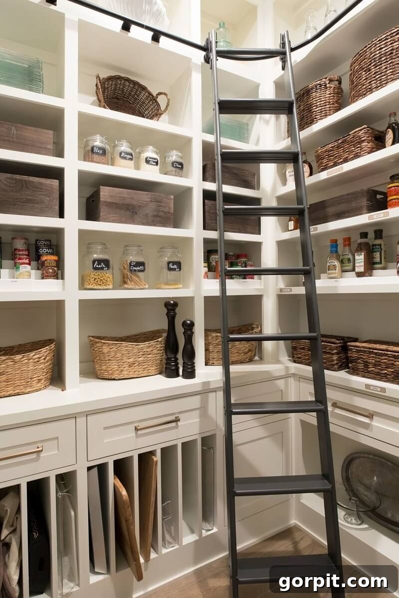Unlock Your Pantry's Full Potential 11 walk-in pantry with ladder