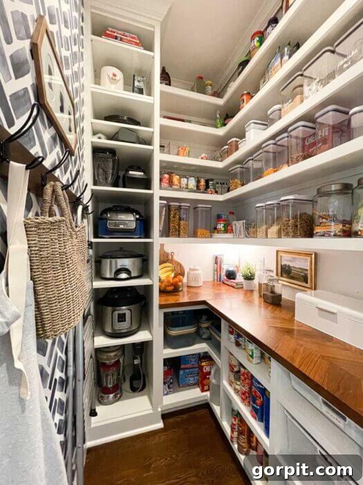 Unlock Your Pantry's Full Potential 15 walk-in pantry with small shelves for appliances