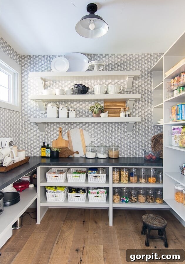 Unlock Your Pantry's Full Potential 4 pantry with bins and open shelving