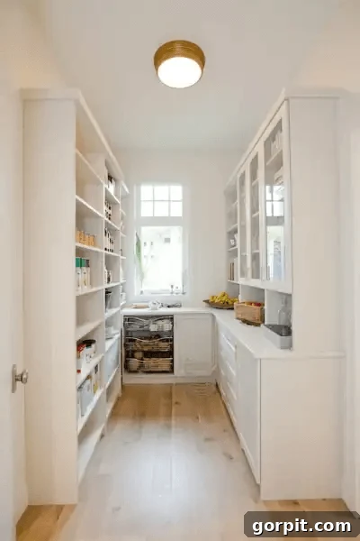 Unlock Your Pantry's Full Potential 7 white pantry with window, shelves and cabinetry