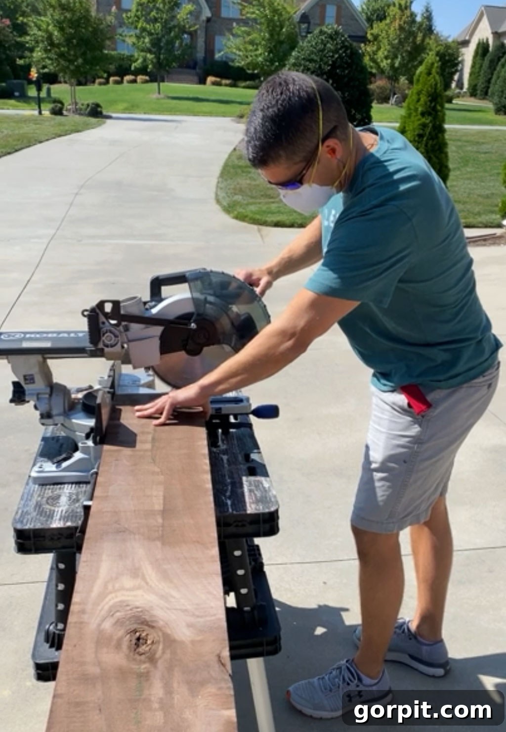 Cutting wood boards to the correct length for DIY wall shelves