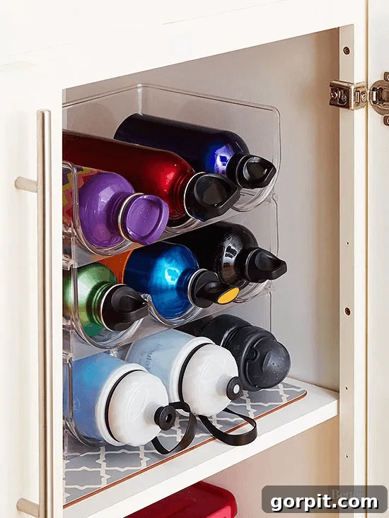 Smart DIY Storage Hacks for Compact Living 16 wine rack used for water bottle storage
